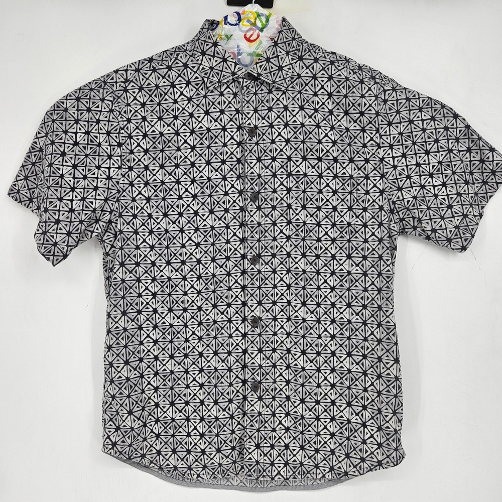 Tommy Bahama Shirt Mens Medium Silk Coolmax Button Up Short Sleeve Casual